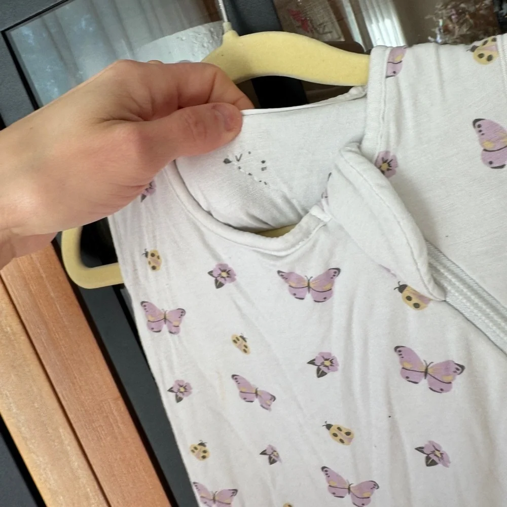 Kyte BABY bamboo sleeping sack flutter butterflies print baby toddler girl fairy